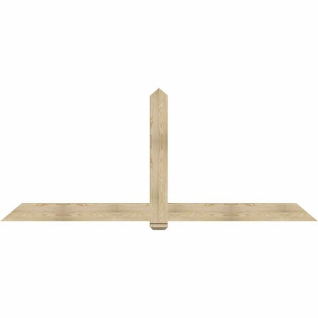 Ekena Millwork Eugene Rough Sawn Timber Gable Bracket, Douglas Fir, 108"W x 45"H x 6"D x 6"F, 10/12 Pitch GBW108X45X0606EUG00RDF